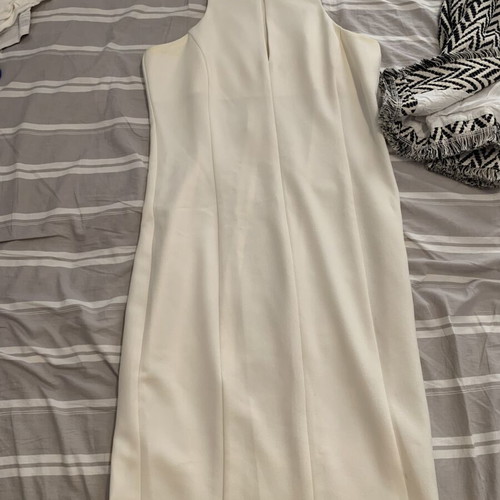 Forel white alpha shaped dress size small like new
