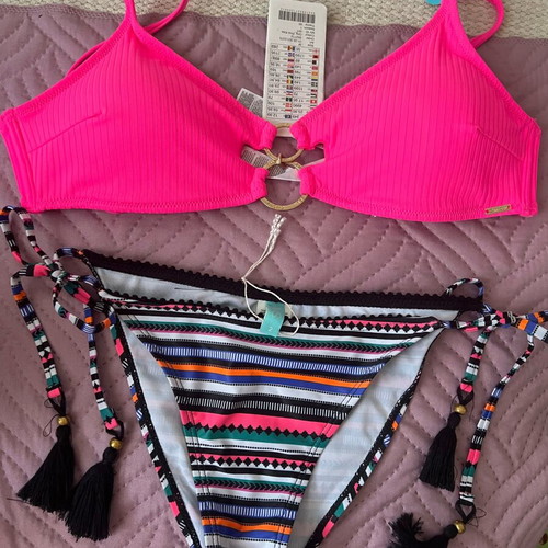 Swimsuit new women's size S/M pink and colorful