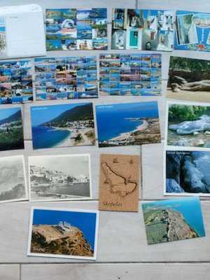 Greek island postcards 1990s like new, pack of 17