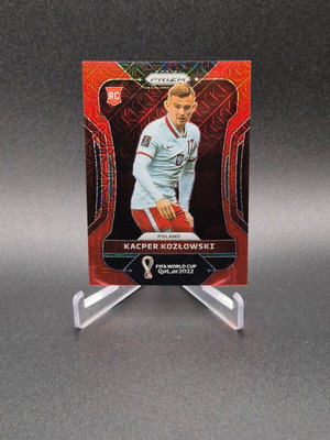 2022 Panini Prizm World Cup Qatar Red Mojo Kacper Kozlowski Rookie RC Poland used