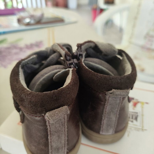 Mouger children's boots size 22 like new, beige and brown