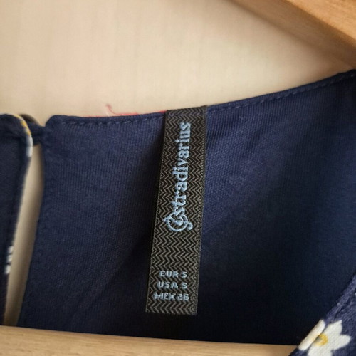 Stradivarius navy floral playsuit used