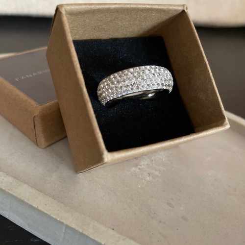 Steel ring new, 21 mm, silver color