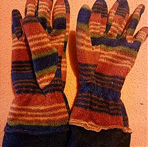 Fleese γάντια ζεστά με υπέροχα χρώματα