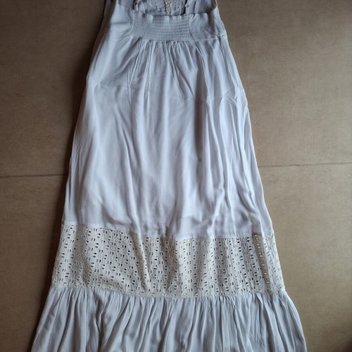 Julia Bergovich white dress like new, viscose, adjustable straps