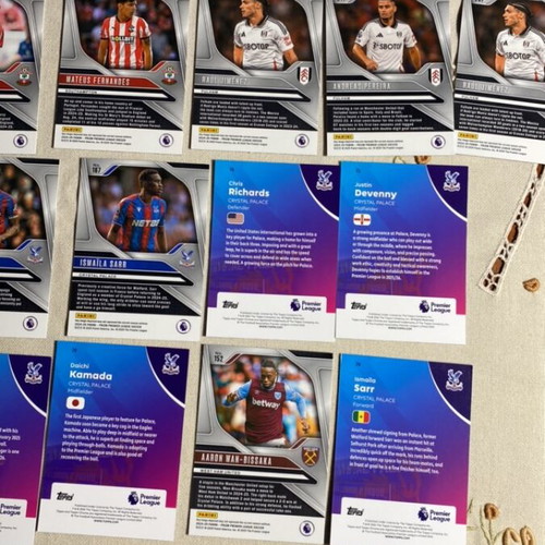 Topps Chrome and Panini Prizm Premier League Collection new