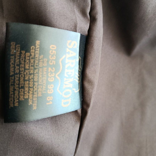 Men's jacket new, lamb leather, brown, size M