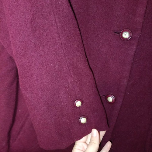 Bordeaux wool cashmere coat like new