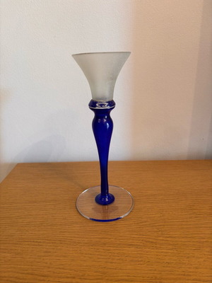 Kosta Boda Bella Boda tall candlestick used, signed