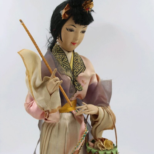 Geisha doll handmade 35 cm used