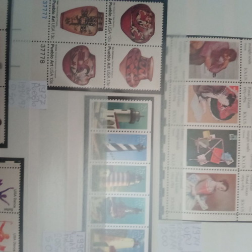 Stamps like new, 11 unsealed USA sets and various countries