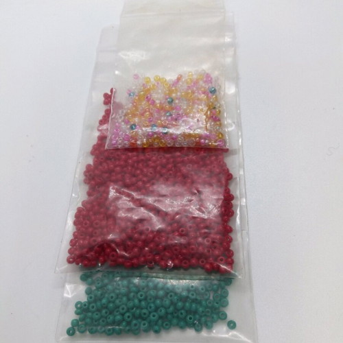 Seed Beads Glass Set in Three Shades New