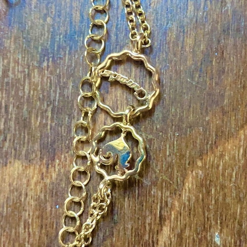 Chantecler 9K Gold Long Necklace like new, 88cm
