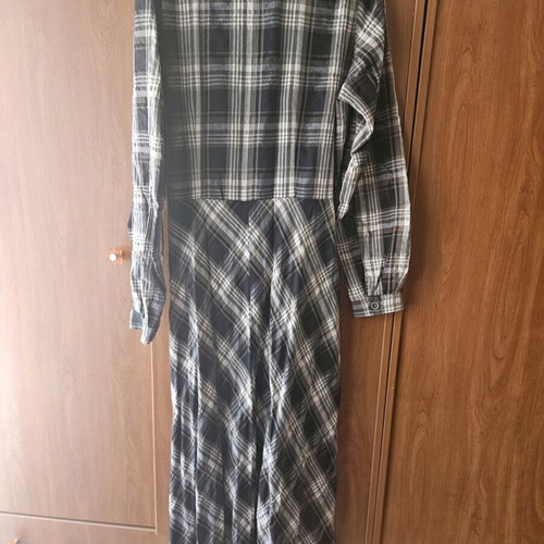 Attrattivo asymmetrical semi-sheer dress like new, black and green