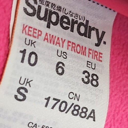 Superdry jacket small size like new, blue and pink
