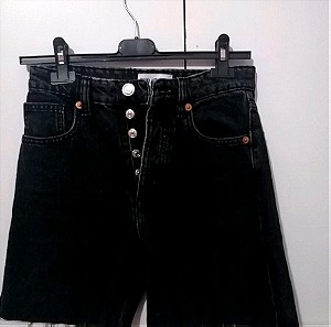 Zara jeans σορτς με κουμπιά