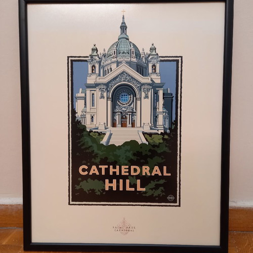 Saint Paul Cathedral commemorative poster with frame and glass