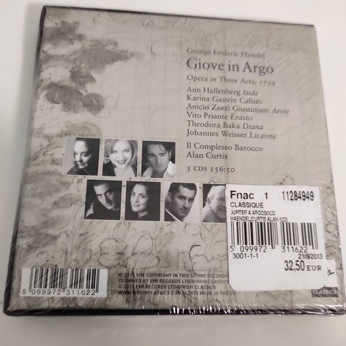 Giove in Argo CD by George Frideric Handel new, classical