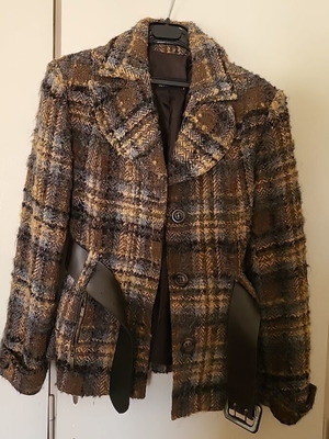 Gianni Rodini women's brown checkered jacket medium in excellent condition