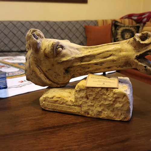 Horse head used from the eastern pediment of the Parthenon by G. Papamichalakis