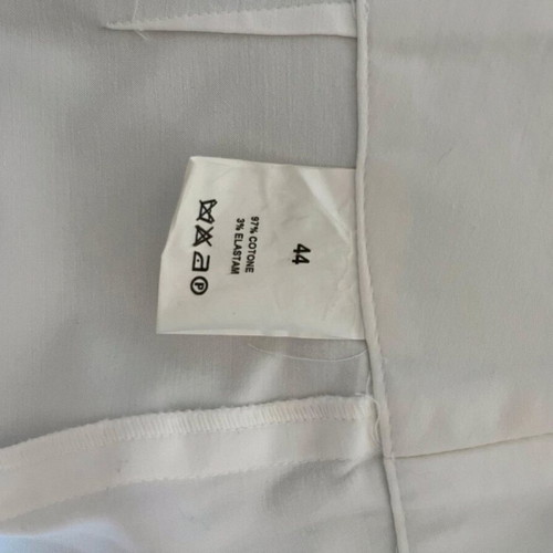 Carla G white midi skirt with slits and buttons, size 44