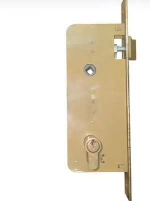 Κλειδαριά εξώπορτας 45 mm με αφαλό 60 cm καινούργια, ορείχαλκος
