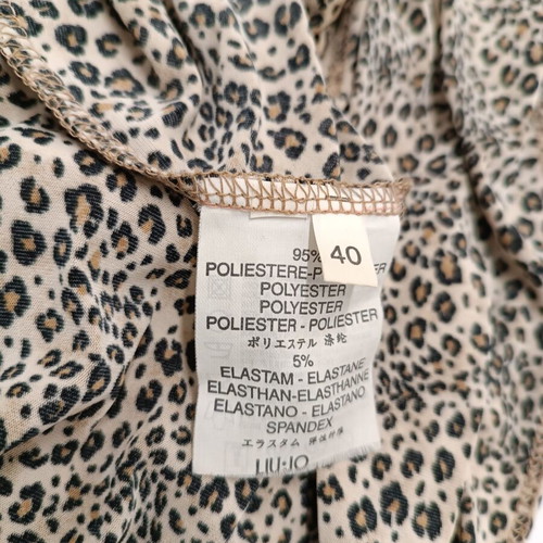 Liu Jo Summer Mini Dress S Leopard Print with Deep V Neck
