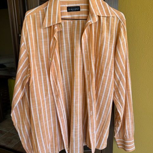Men's shirt orange size M like new, cotton