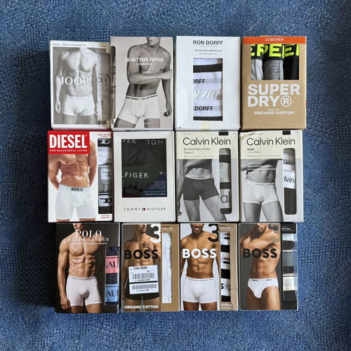 Men's underwear new, 3-pack boxer briefs by top brands
