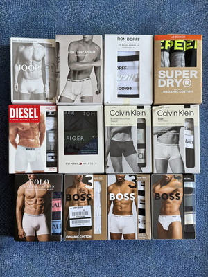 Men's underwear new, 3-pack boxer briefs by top brands