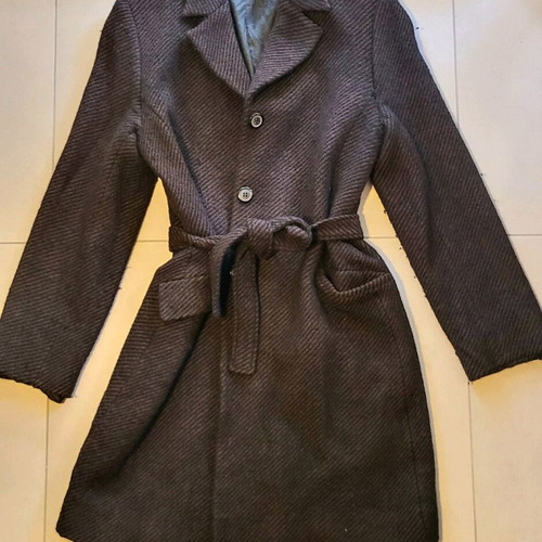 Woolen vintage coat like new, Miss Simbolo, black and brown