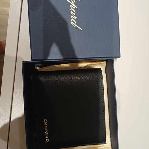 Chopard Classic Small Wallet new, black grained calfskin