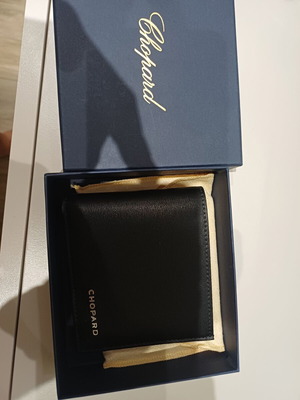 Chopard Classic Small Wallet new, black grained calfskin