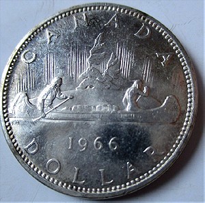 Καναδάς ασημένιο δολάριο 1966