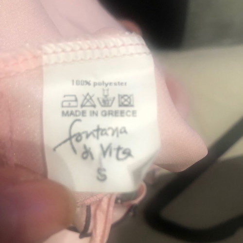 Fontana Di Vita pink satin nightdress with lace like new