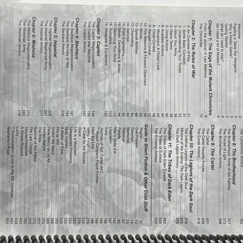 Warzone Universe Under Siege Ultimate Edition rulebook used, spiral bound