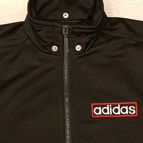 Adidas sleeveless jacket vest used, size Small, black with white stripes