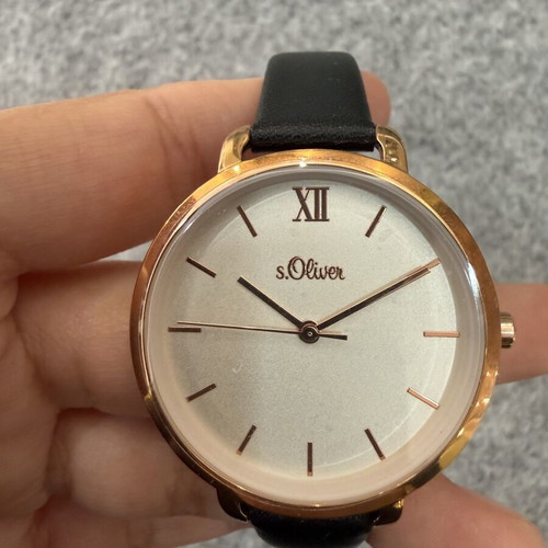 s.Oliver SO-3874-LQ women's watch, quartz, leather strap