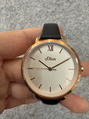 s.Oliver SO-3874-LQ women's watch, quartz, leather strap