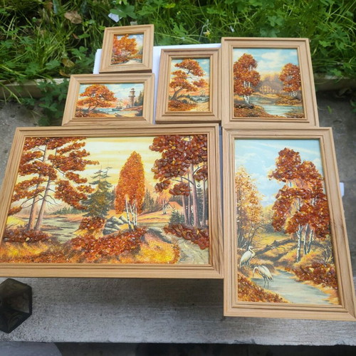 Amber frames like new with embossed amber parts