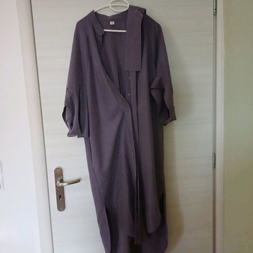 Shirt dress like new, size L, purple, tencel fabric