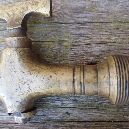Barrel tap used, old brass