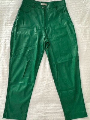 Dolce Domenica leather pants emerald green size Medium like new