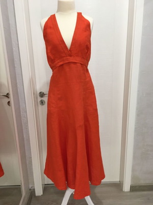Max Mara linen dress IT48 like new, red
