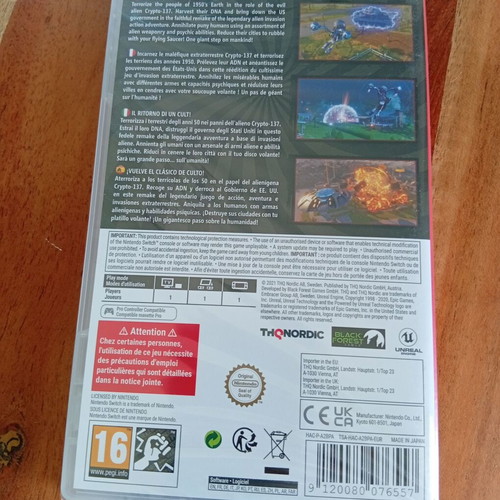 Nintendo Switch Destroy All Humans new sealed