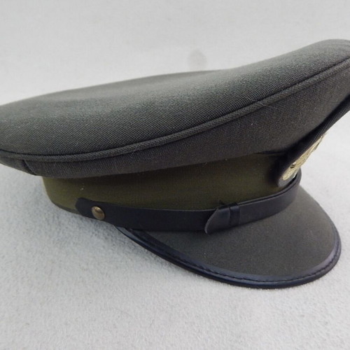Officer Cap of Cyprus National Guard used, size 56, green with gold details