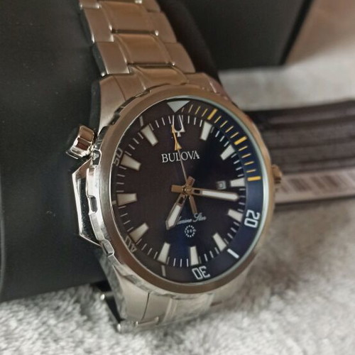 Bulova Marine Star 96B397 new men's watch with blue dial