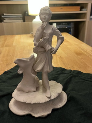 Vintage Ιταλικό Αγαλματάκι Porcellana Liberta μεταχειρισμένο, Limoges Style 22εκ.