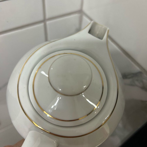 Porcelain spout Hollóházi like new, rare, gold rim