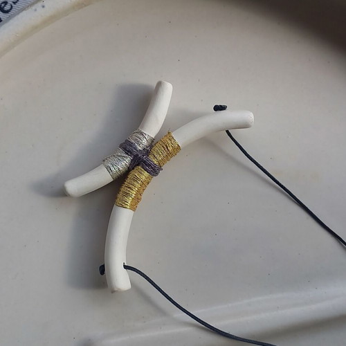 Handmade Ceramic Necklace with Modern Minimal Design